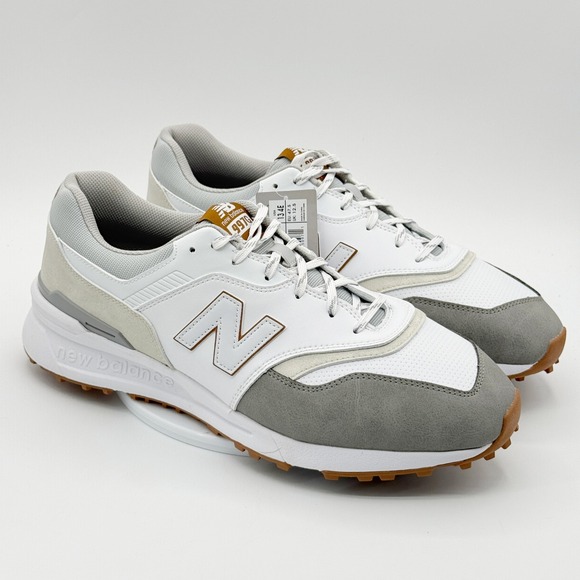 New Balance 997 SL Golf Shoes Size 13 - 4E EXTRA WIDE Mens White Gray NEW